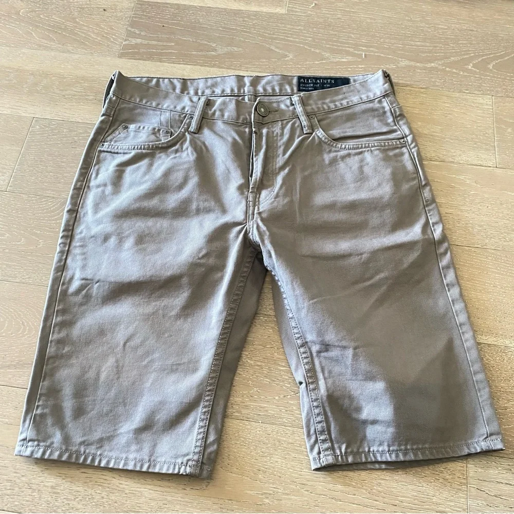 AllSaints Switch Fit Grey Denim Shorts men 30